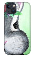 Load image into Gallery viewer, Grey Easter Bunny with Flowers - Phone Case
