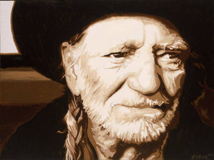 Original Willie Nelson Painting on Canvas FREE SHIPPING