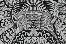 Load image into Gallery viewer, original Tribal Elephant Mandala ink painting on canvas
