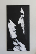 Load image into Gallery viewer, original John Lennon and Yoko Ono black and white painting canvas
