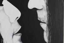 Load image into Gallery viewer, original John Lennon and Yoko Ono black and white painting canvas
