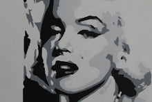 Load image into Gallery viewer, Maryilyn Monroe original painting in black and white FREE SHIPPING
