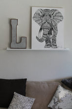 Load image into Gallery viewer, original Tribal Elephant Mandala ink painting on canvas
