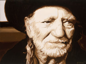 Willie Nelson print giclee canvas and paper print of original painting