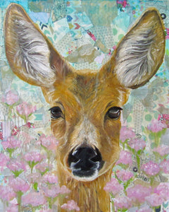Original "Enchanted Forest" Deer oil painting