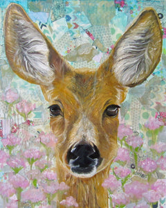 Original "Enchanted Forest" Deer oil painting