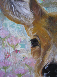 Original "Enchanted Forest" Deer oil painting
