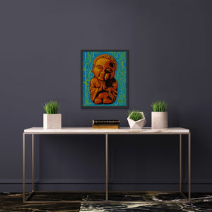 giclee fine art print of baby buddha original painting
