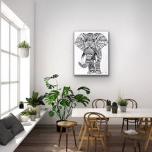 Load image into Gallery viewer, giclee fine art print of mandala elephant original painting
