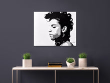 Load image into Gallery viewer, Prince original painting on canvas black and white

