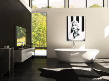 Load image into Gallery viewer, Maryilyn Monroe original painting in black and white FREE SHIPPING
