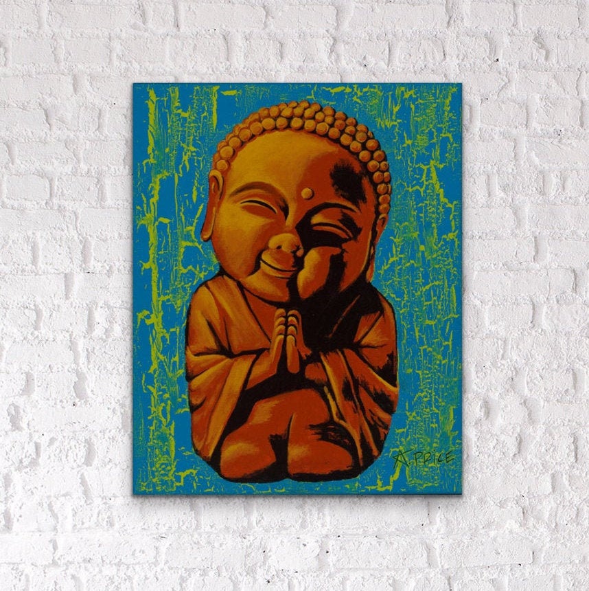 Baby Buddha original acrylic Painting