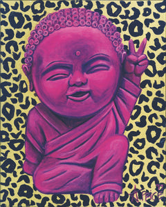Original "Baby Buddha" painting on canvas