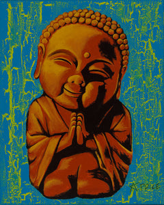 giclee fine art print of baby buddha original painting