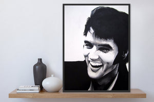 fine art print of original acrylic painting "Young Elvis"