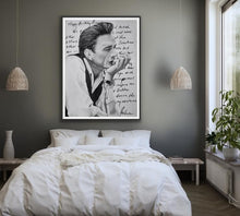 Load image into Gallery viewer, giclee fine art print of original oil painting of Johnny Cash &quot;Love Letter&quot; to June
