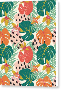 Jungle Floral Pattern  - Canvas Print