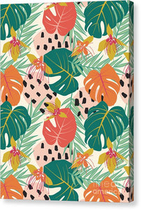 Jungle Floral Pattern  - Canvas Print