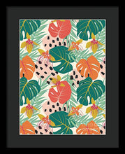 Load image into Gallery viewer, Jungle Floral Pattern  - Framed Print
