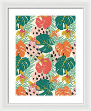 Load image into Gallery viewer, Jungle Floral Pattern  - Framed Print
