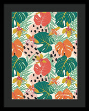 Load image into Gallery viewer, Jungle Floral Pattern  - Framed Print
