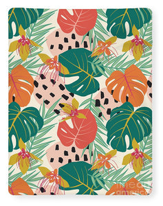 Jungle Floral Pattern  - Blanket