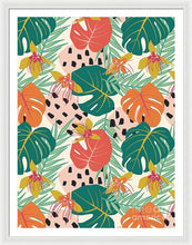 Load image into Gallery viewer, Jungle Floral Pattern  - Framed Print

