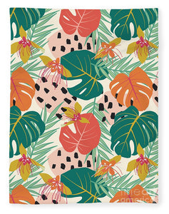 Jungle Floral Pattern  - Blanket