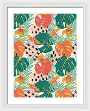 Load image into Gallery viewer, Jungle Floral Pattern  - Framed Print
