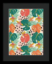 Load image into Gallery viewer, Jungle Floral Pattern  - Framed Print
