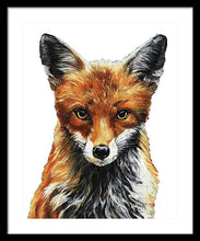 Load image into Gallery viewer, Mrs. Fox Oil Painting with White Background - Framed Print
