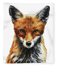 Load image into Gallery viewer, Mrs. Fox Oil Painting with White Background - Blanket
