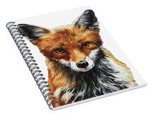 Load image into Gallery viewer, Mrs. Fox Oil Painting with White Background - Spiral Notebook
