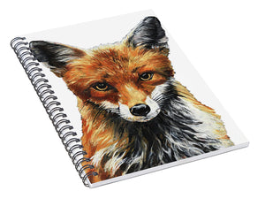 Mrs. Fox Oil Painting with White Background - Spiral Notebook