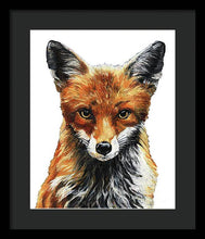 Load image into Gallery viewer, Mrs. Fox Oil Painting with White Background - Framed Print
