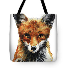Load image into Gallery viewer, Mrs. Fox Oil Painting with White Background - Tote Bag

