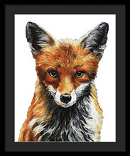 Load image into Gallery viewer, Mrs. Fox Oil Painting with White Background - Framed Print
