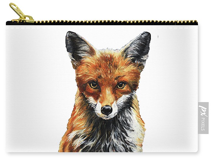Mrs. Fox Oil Painting with White Background - Carry-All Pouch