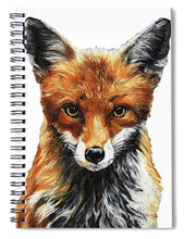 Load image into Gallery viewer, Mrs. Fox Oil Painting with White Background - Spiral Notebook
