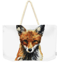 Load image into Gallery viewer, Mrs. Fox Oil Painting with White Background - Weekender Tote Bag
