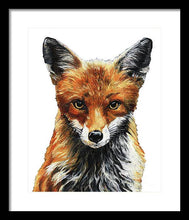 Load image into Gallery viewer, Mrs. Fox Oil Painting with White Background - Framed Print
