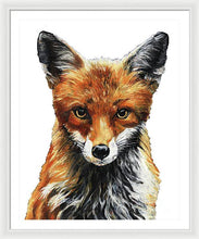 Load image into Gallery viewer, Mrs. Fox Oil Painting with White Background - Framed Print
