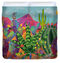 Load image into Gallery viewer, Quail Family Outing - Duvet Cover
