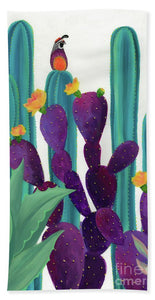 Quail Watch - Beach Towel