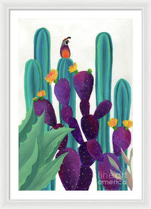 Quail Watch - Framed Print
