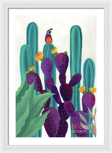 Quail Watch - Framed Print