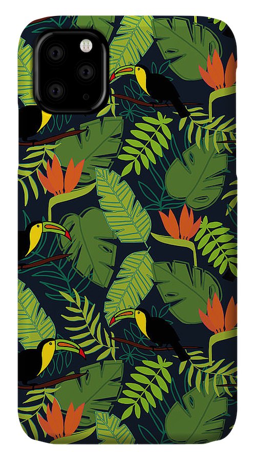 Toucan Jungle Pattern - Phone Case