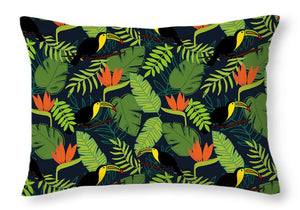 Toucan Jungle Pattern - Throw Pillow
