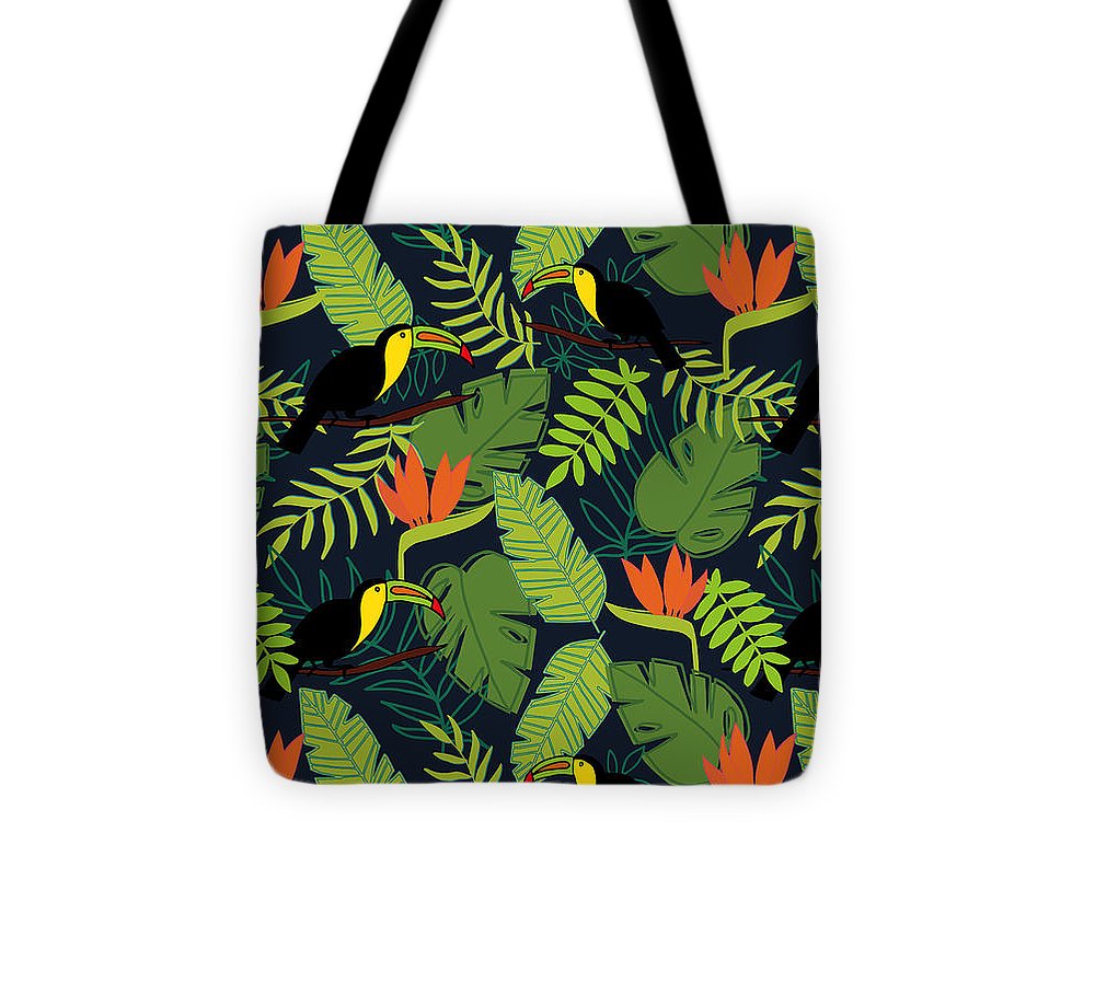 Toucan Jungle Pattern - Tote Bag