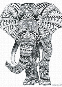 Tribal Elephant Mandala - Puzzle